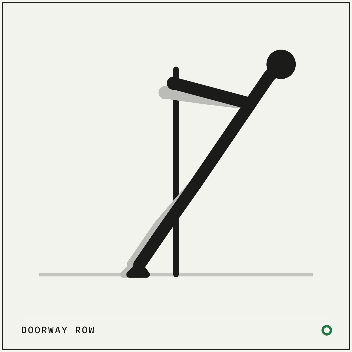 Doorway row demonstration figure: Stand facing an open doorway.