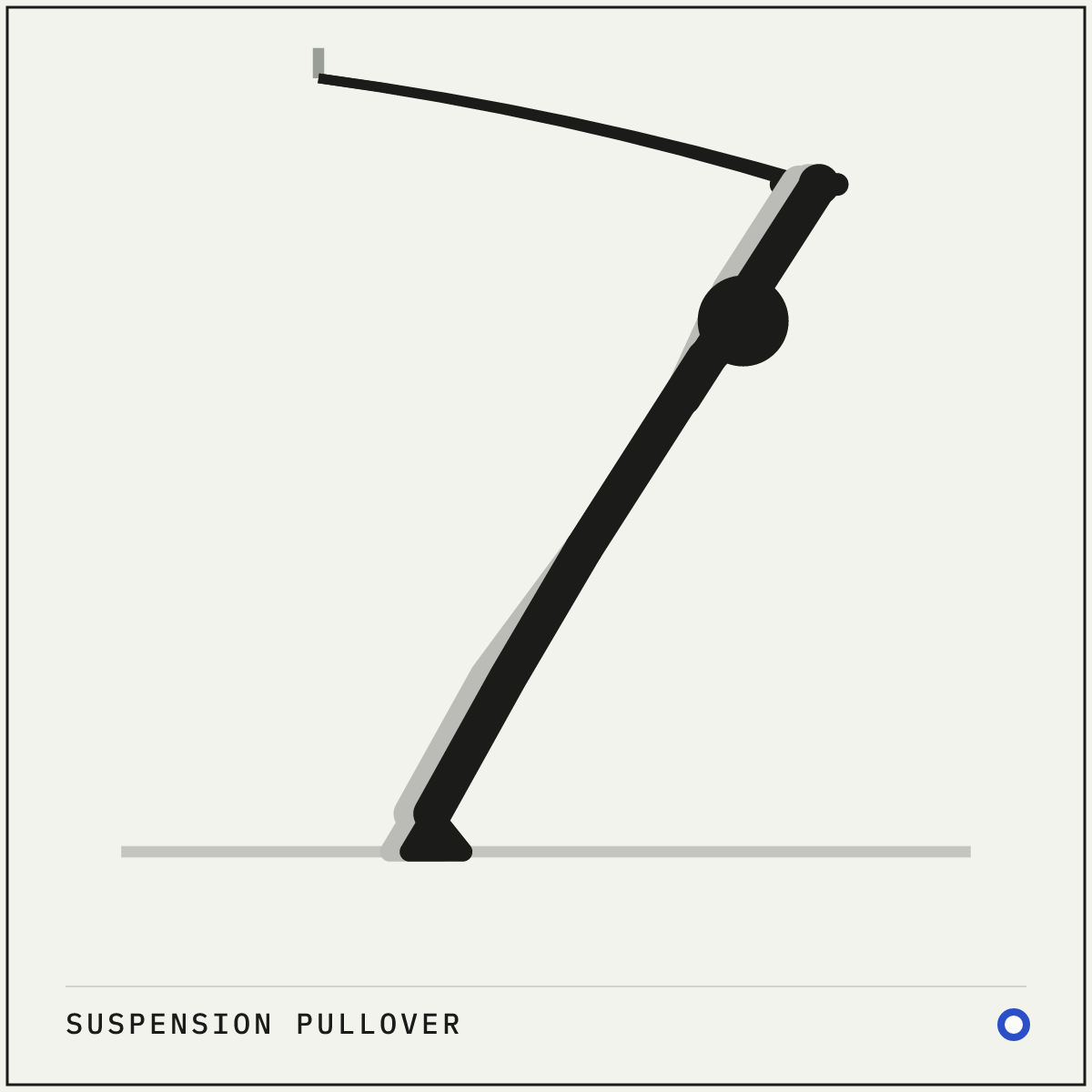 Suspension pullover demonstration figure: Set the handles to about chest height.